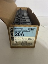 Siemens Q120 20A 1-Pole Type QP Circuit Breakers 120/240V NEW LOT OF 12
