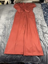 Vintage 60s 70s Red Jump Suit Jumpsuit Atomic Retro Mod Disco Dance Coveralls