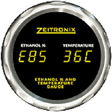 Zeitronix Dual E Fuel Temperature Gauge For Eca-2 Can Bus Yellow Silver Zeitronix Dual E Fuel Temperature Gauge For Eca-2 Can Bus Yellow Silver