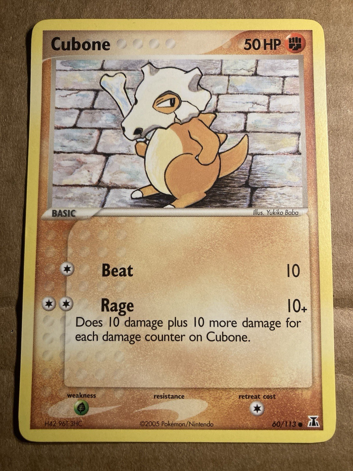 Cubone Pokemon Card Delta Species 60/113 LP