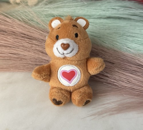 Brown “Tender heart” Bear 3" Micro Plush World's Smallest Care Bear Cloudco