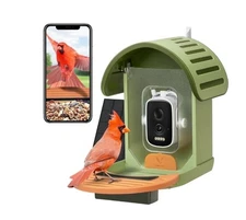 VINGUYS® Bird Feeder with Camera, 2.5K UHD Smart Bird Feeder Camera Green