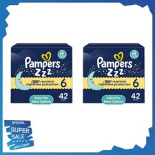 Pampers Swaddlers Overnight Diapers, Size 6, 84 Count