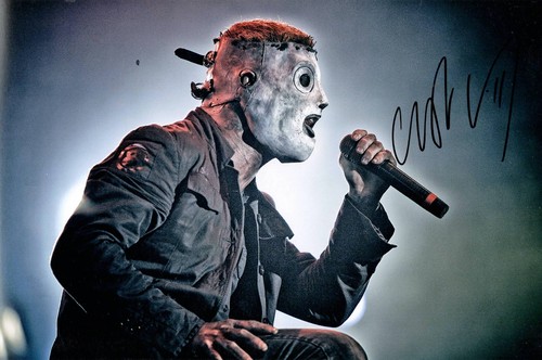 Corey Taylor - Slipknott Signed Autographed 12 x 8 inch Photo + COA prezzo ebay