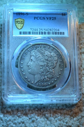 1896-S MORGAN DOLLAR PCGS CERTIFIED VERY FINE--25 GREAT RARE DATE DOLLAR!  #6