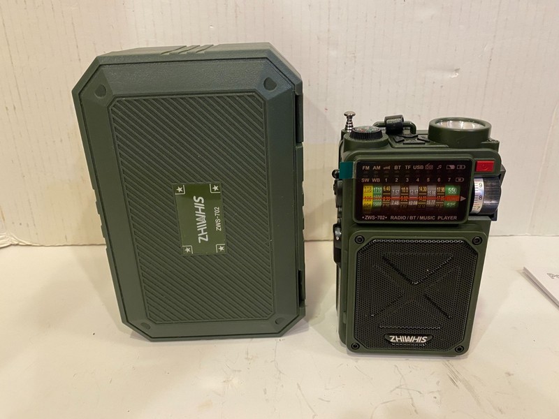 ZHIWHIS ZWS-702 Shortwave Radio Solar Portable Sleep Timer Weather Radio