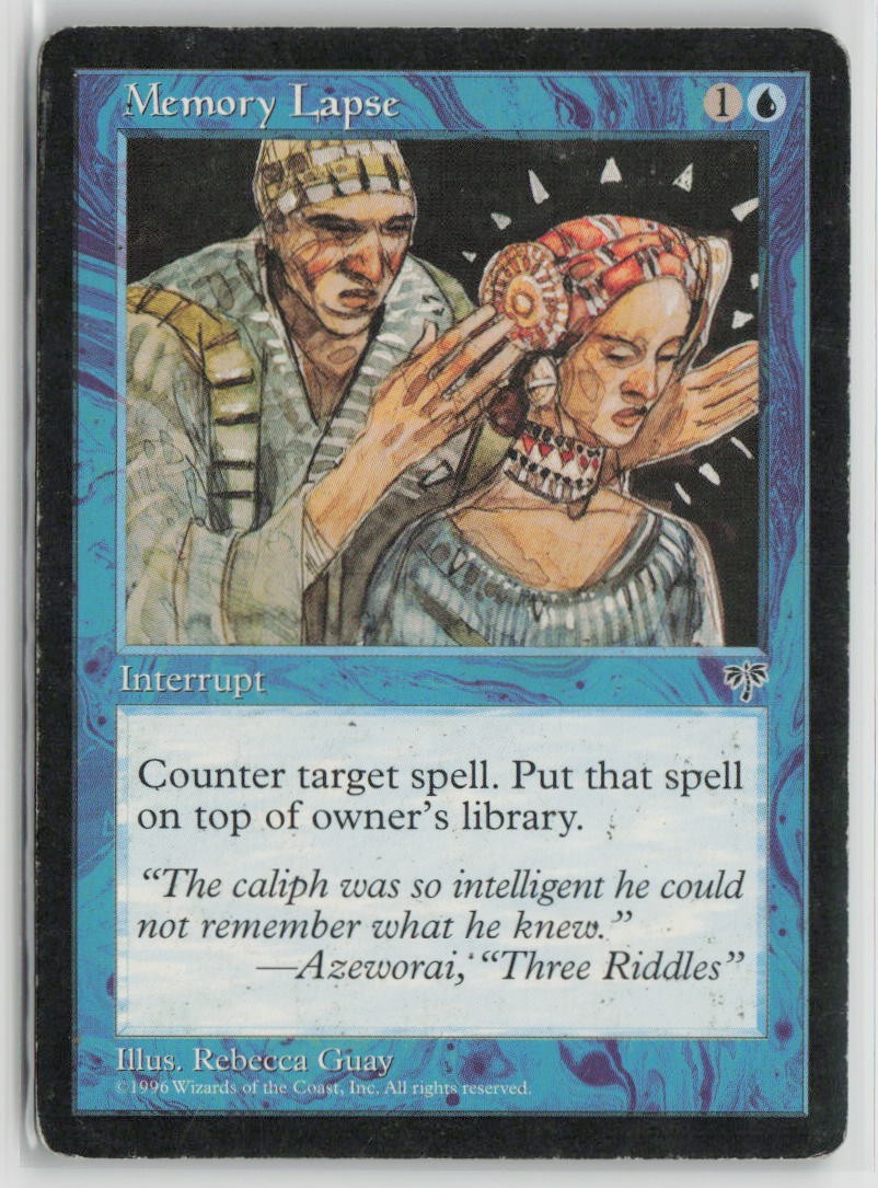 Memory Lapse Common Mirage Magic: The Gathering Heavily Played