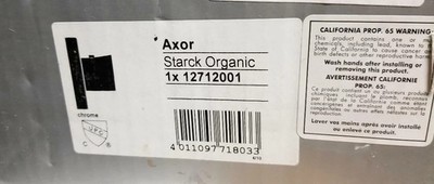 Hansgrohe 12712001 Axor Starck Organic Thermostatic Mixer Trim 5x5 - Chrome