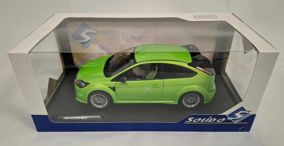 Ford Focus RS MK2 PACK RS Ultimate Green 2009 1/18 Solido Nuevo caja original - Imagen 2 de 4