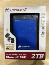 2TB Transcend Blue StoreJet 25H3 2.5-inch Portable Hard Drive Brand New Sealed
