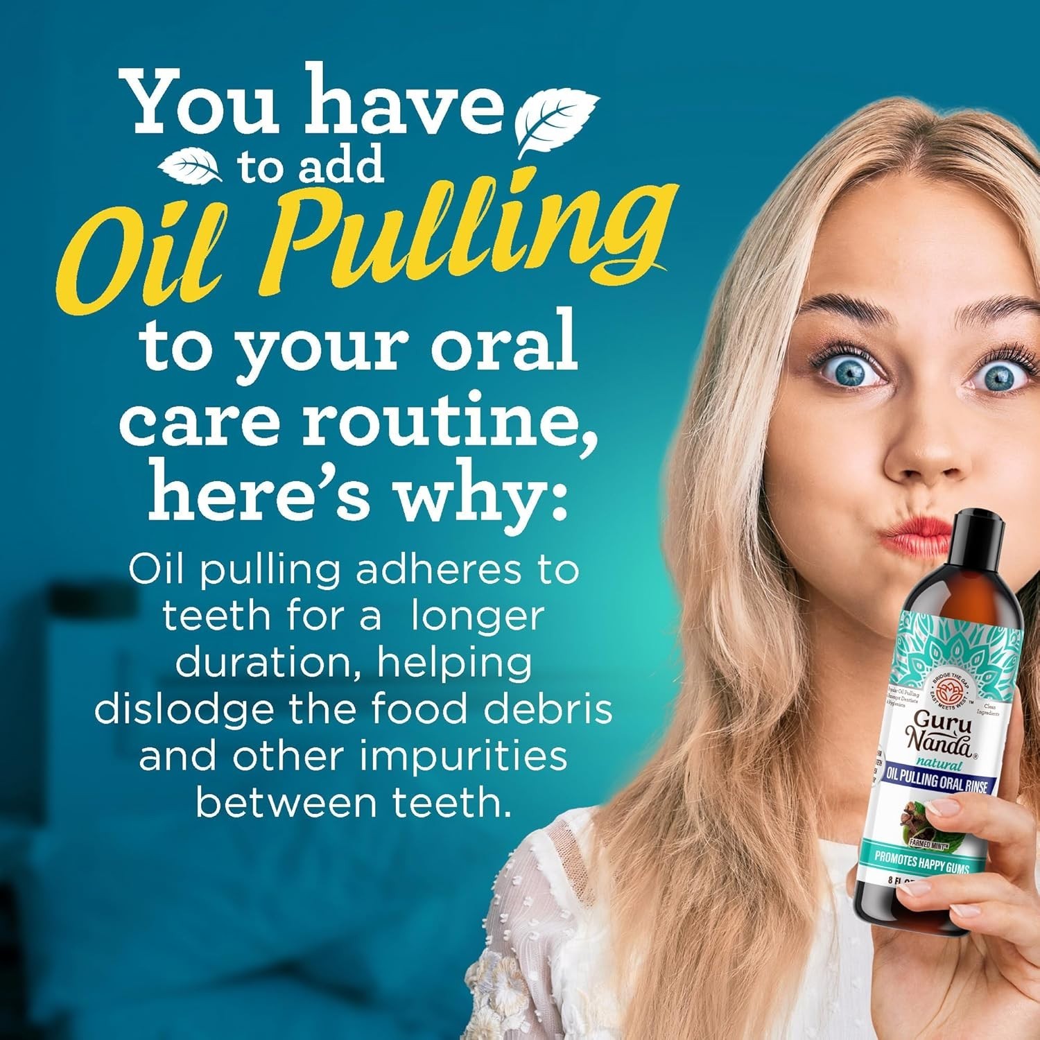 CocoMint Oil Pulling Mouthwash for Complete Oral Hygiene, 7 Essential Oils & ... thumbnail 6