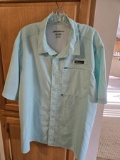Eddie Bauer Woven Tech Moisture Wicking Short Sleeve Button Up Shirt Size 2XL
