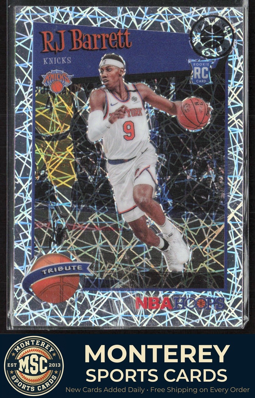 RJ Barrett 2019-20 Hoops Premium Stock Prizms Silver Laser #298 New York Knicks