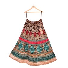 Manish Malhotra Brown Velvet Lehenga Skirt Heavy Zardozi Dabka Embroidered
