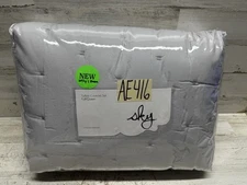 Sky Core Tufted Full / Queen Quilted Coverlet & Sham Harbor Mist Gray 2pc Set