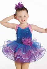 Dance Costume Small Child Blue Purple Weissman 13314 Ballet Tap Velvet Tutu