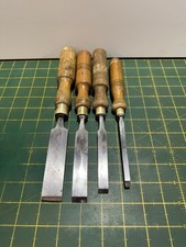 Nice Graduated Set of 4 no. English Makers Firmer Wood Working Chisels