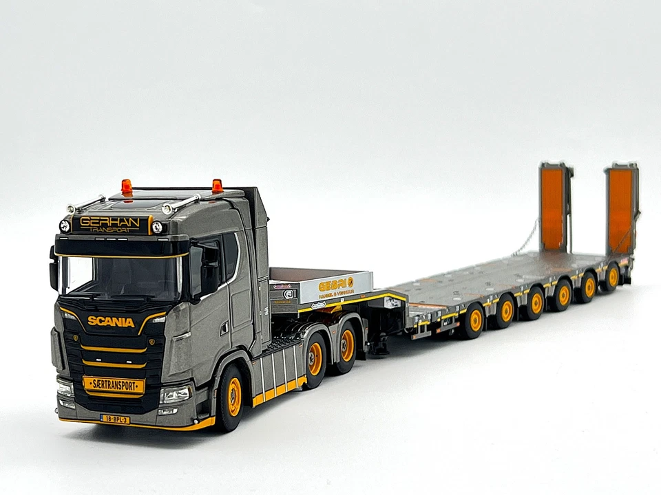 Scania S 6x4 lowloader trailer (ramps) "Gerhan-Gebri" WSI truck models 1:50 - Image 4 of 4