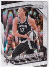 2025 WNBA Prizm MEGAN GUSTAFSON #49 White Seismic Prizm - Las Vegas Aces