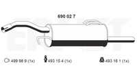 Ernst EndschalldäMpfer NachschalldäMpfer 690027 FüR Mitsubishi Colt 6 Z31A Z32A