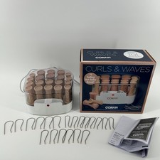 Conair HS38N Curls and Waves 20 Hot Rollers with Pins EUC IN BOX TESTED WORKS