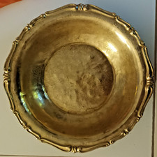 Mosiężna miska antyczna ok. 27 cm Dm miska na owoce secesyjne talerz dekoracja