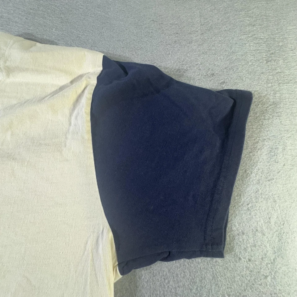 Champion Shirt Mens XL White Navy Button Up Baseball Jersey Athletic Tee - Image 4 of 4