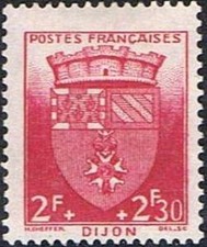 France num Yvert 559 ** MNH Armoiries  Dijon Année 1942