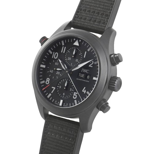 IWC Pilot's Watch Double Chronograph Top Gun Ceratanium IW3718...