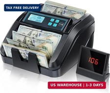 Money Counter Machine with Value Count, UV/MG/IR/MT/DD Counterfeit Bill Detectio