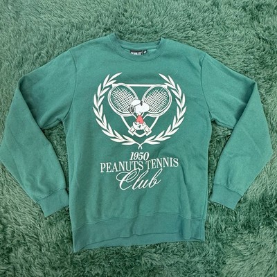 Peanuts Snoopy | Charlie Brown Green Tennis Themed Green Medium Sweatshirt 