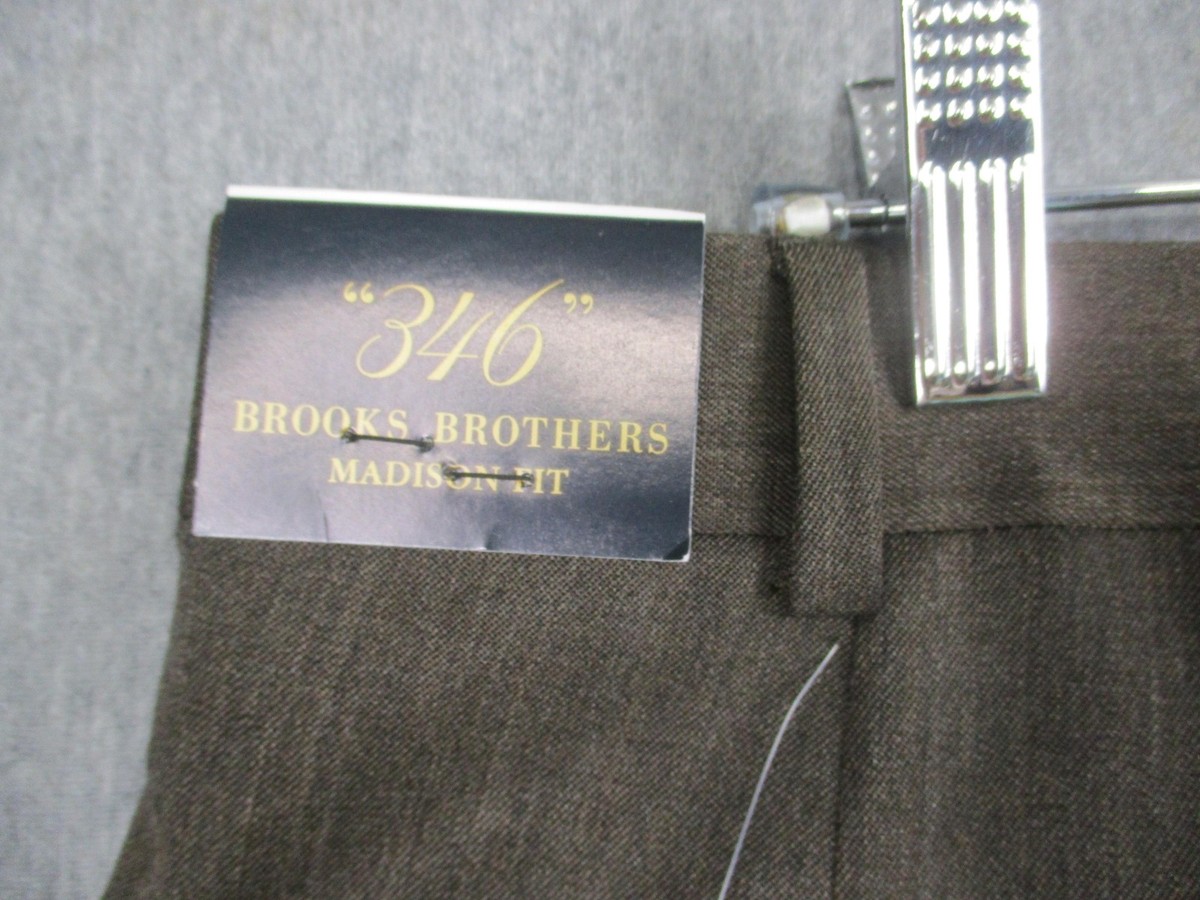 Brooks Brothers Pants Mens 36x30 Wool Madison Fit Pleated Cuffed