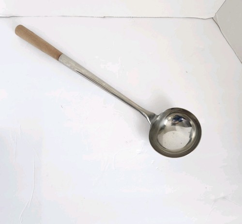 Commercial Restaurant Wok Ladle 18” Stainless Steel W/ Bamboo Handle