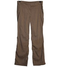 Eileen Fisher Sz 8 Linen Viscose Straight Leg Pants Slacks Stretch 31x31 Neutral