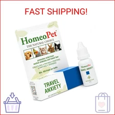 HomeoPet Travel Anxiety Relief, Safe and Natural Pet-Calming Relief Supplement f