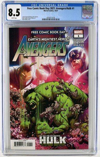 Free Comic Book Day 2021: Avengers/Hulk CGC 8.5 VF+ 1st App. Atlantean Avengers