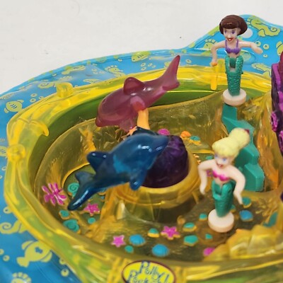 VINTAGE 1999 POLLY POCKET SEA SPLASH DOLPHIN RIDE BLOW UP