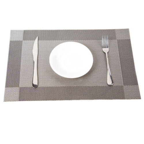 Set of 4 Kitchen Dining Table Placemats Washable Heat Resistant Brown Fall Woven - Picture 6 of 14
