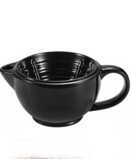 Scuttle, Black Ceramic (Heated) Lather Bowl with Mug Handle Man Gift Holidays
