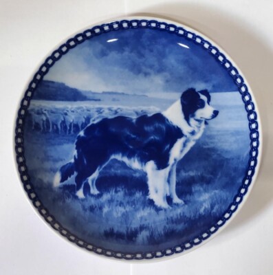 Original Hundeteller / Hundeplatte Border Collie - Tove Svendsen