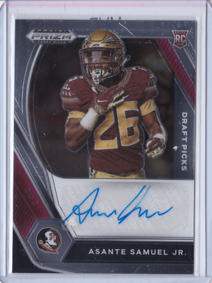 2021 Prizm Draft Picks ASANTE SAMUEL JR. AUTO Autograph RC Rookie