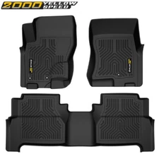 Floor Mats Liners Set All Weather TPE Fit For 2008-2021 Nissan Frontier Crew Cab