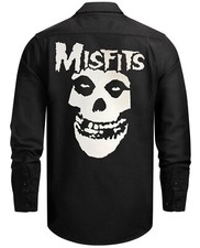 MISFITS SKULL Heavy Metal Band Men's Plaid Flannel Multiple Variations 