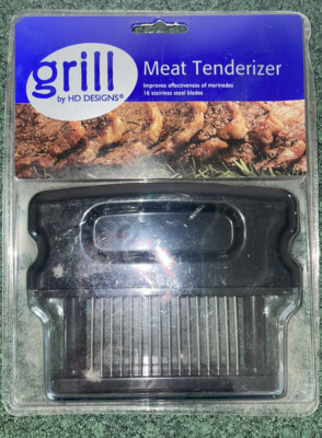 New Meat Tenderizer w/ 16 Stainless Steel Ultra Sharp Blades BBQ/Cooking Tool