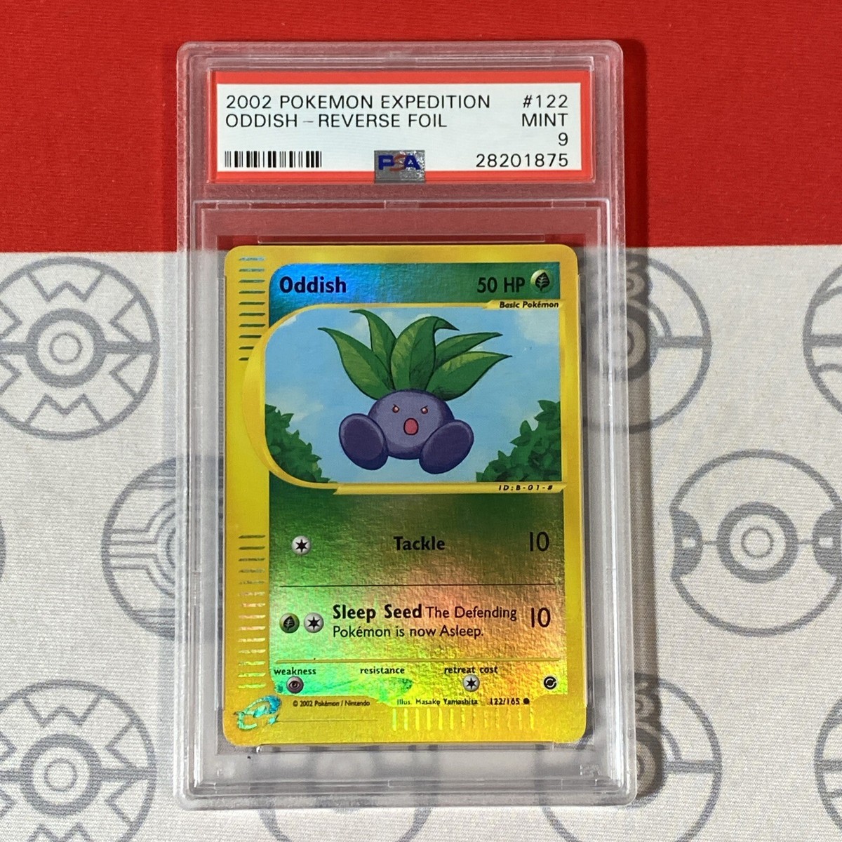 PSA 9 Oddish 122/165 Reverse Holo 2002 Pokemon Expedition PSA 9 Oddish 122/165 Reverse Holo 2002 Pokemon Expedition
