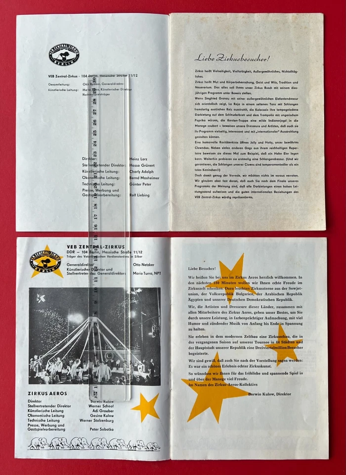 4 x DDR Zirkus Programm 1973 - 1976 Zirkus Busch, Aeros, Berolina ( F23472 - Bild 2 von 4