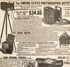 1900 Empire State Camera Advertisement Victorian Sears Roebuck 5.25 x 7" 