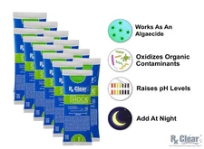 Rx Clear 68% Calcium Hypochlorite Super Shock Synergy Sanitizer - 12 x 1 lb Bags