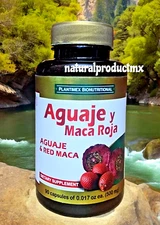Red Maca Roja and Aguaje ✅ 90 Capsules Maca Aguaje Palm Red Maca by Plantimex
