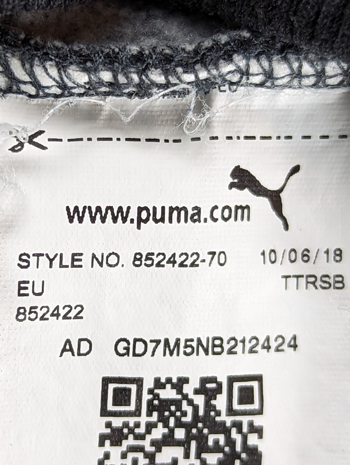 Puma Hoodie XS Grey  Logo Print Pocket Drawstring Sweatshirt Outdoor Training image 6